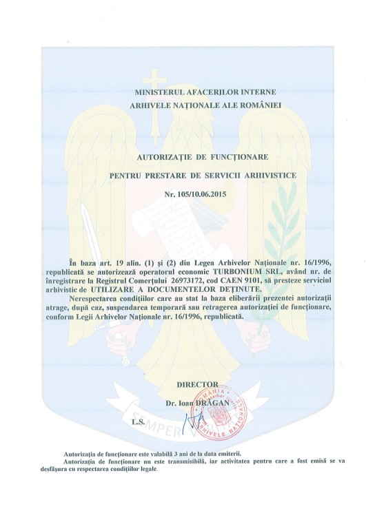 Autorizație utilizare documente